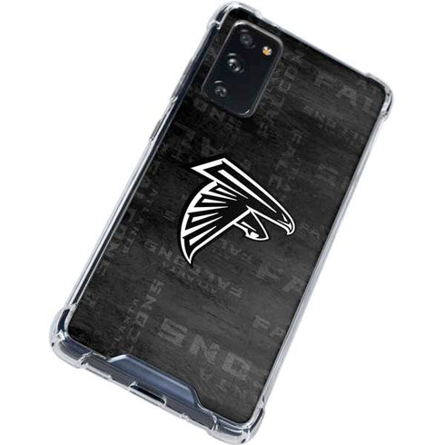 NFL Atlanta Falcons Black & White Galaxy S20 FE Clear Case